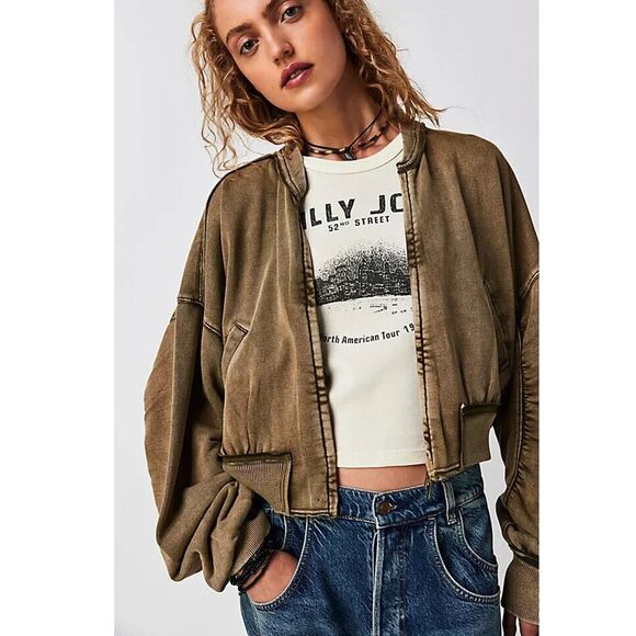 Free People Jackets & Blazers - Free People We The Free Good For You Bomber Jacket Top Oversized XL NEW 283823
